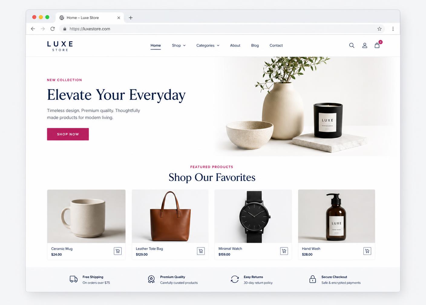 Пример за WooCommerce онлайн магазин, изработен от EDS Design